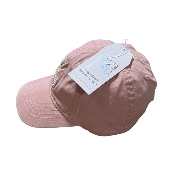 Time and Tru Dusty Rose Blush Cap with Embroidery - Picture 4 of 13